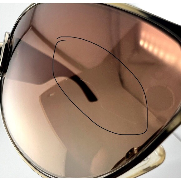 Vtg Y2K Christian Dior Buckle 2 Wrap Aviator Sunglasses Brown Gradient Red Gold main image 6